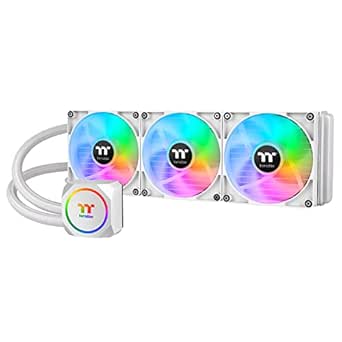 Thermaltake TH420 ARGB Sync All-in-One Liquid Cooler Snow Edition, AMD(AM5/AM4) Intel(LGA 1700/1200), 420mm High Efficiency Radiator, CL-W369-PL14SW-A,White