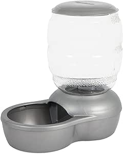 Petmate Replendish Automatic Cat and Dog Feeder 4, Pearl Silver Grey, 2 LB