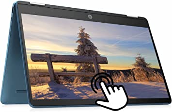 HP Flagship Chromebook 14" HD 2-in-1 Touchscreen Laptop, Intel Celeron N4120(Up to 2.6GHz), 4GB RAM, 64GB eMMC, Wi-Fi, Up to 13Hours Battery Life, Bluetooth, Chrome OS, Blue, w/GM Accessories