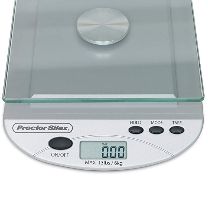 Proctor Silex 86500 Digital Kitchen Food Scale, One Size, silver