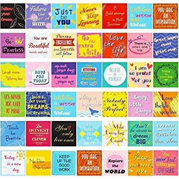 160 Pieces Inspirational Quote Cards Motivational Quote Cards Kindness Encouragement Cards Deck Business Card Size for People, 40 Styles, 3 x 3 Inch