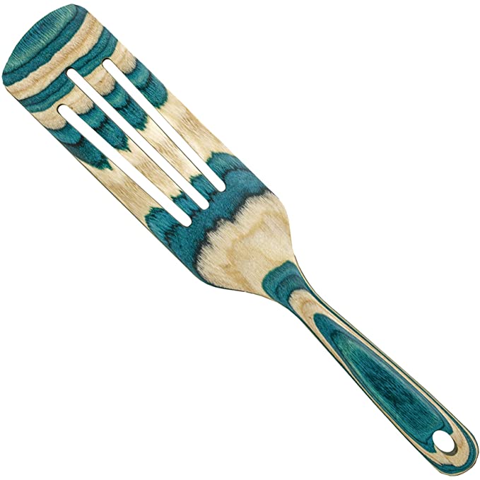 Totally Bamboo Baltique Mykonos Collection 13" Wooden Spurtle Cooking Utensil, Safe for Nonstick