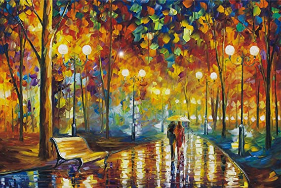 Jigsaw Puzzle Rainy Night Walk 1000 Piece Educational Intellectual Decompressing Fun Game for Adults and Kids