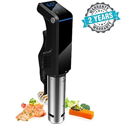 Sous Vide Precision Cooker Immersion Circulator,Accurate Temperature Digital Timer Mute and Stainless 800 Watts, Black