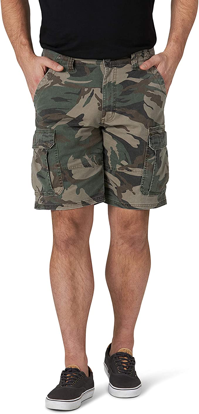 Wrangler Mens Big & Tall Classic Relaxed Fit Stretch Cargo Short Shorts