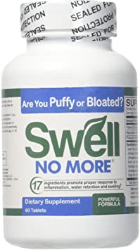 SwellNoMore Pill Reduces Puffy Eyes Swollen Feet Swelling Ankles 60 Tablets