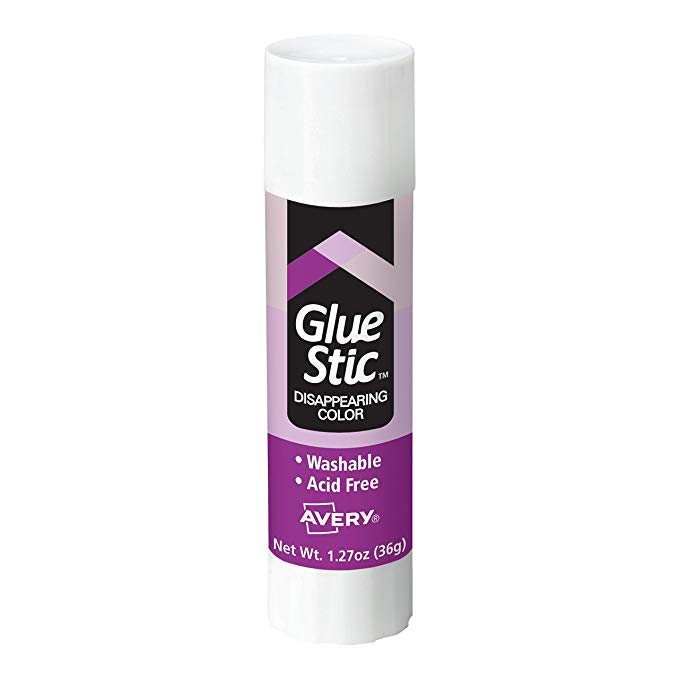 Avery Disappearing Color Permanent Glue Stic, 1.27 ounce, 1 Glue Stic (00226)