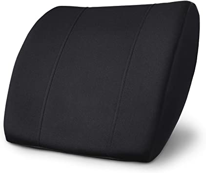 PharMeDoc High Density Memory Foam Lumbar Support Cushion for Office Chair & Car Seat - Orthopedic & Ergonomic Pillow Design