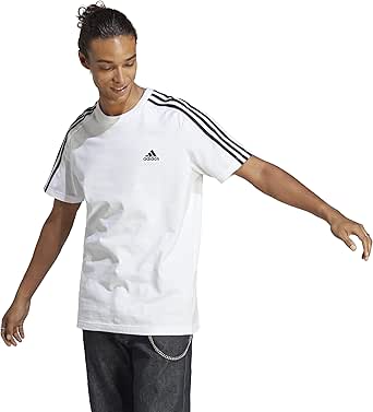 adidas Essentials Single Jersey 3-Stripes Tee T-Shirt à Manches Courtes Homme (Lot de 1)