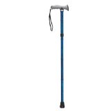 Drive Medical Adjustable Height Aluminum Folding Cane with Comfortable Gel Hand Grip Blue Crackle