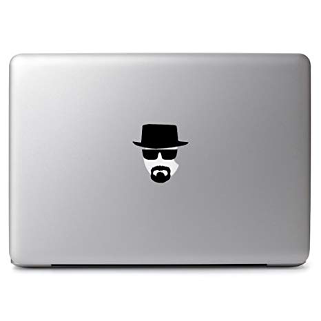 Heisenberg Walter White Breaking Bad Vinyl Decal Sticker Skin for Apple Macbook Air & Pro 11" 13" 15" 17" / Car / Laptop / Notebook / Chromebook / Table / Ultrabook / Window / Wall / Outside