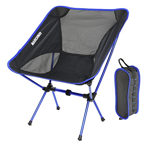 MARCHWAY Portable Folding Ultralight Compact Camping Chair with Aluminum Alloy Frame for Outdoor Travel Sport and Party
