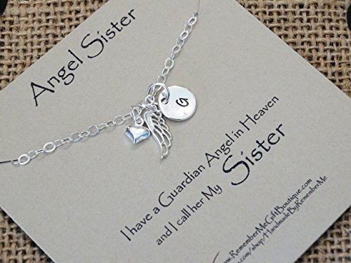 Memorial Jewelry - Memorial Necklace for Loss of Sister - Personalized Sterling Silver - Sympathy Gift