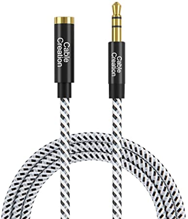 3.5mm Headphone Extension Cable, CableCreation 3.5mm Male to Female Stereo Audio Extension Cable Adapter with Gold Plated Connector, 3 Feet/ 0.9M