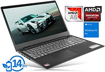 Lenovo IdeaPad S145 Laptop, 15.6" HD Display, AMD A6-9225 Upto 3.0GHz, 8GB RAM, 128GB SSD, HDMI, Card Reader, Wi-Fi, Bluetooth, Windows 10 Pro