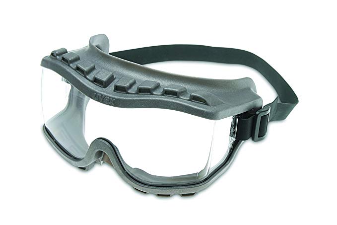 Uvex S3805 Strategy Safety Goggles, Gray Body, Clear Uvextra Anti-Fog Lens, Closed Vent, Neoprene Headband