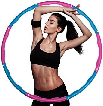 ieGeek Weighted hula hoop fitness Exercise Hoola Hoops for adults,Kids,Hoola Hoops Bulk,Professional Soft Fitness Hoola Hoops Detachable Design