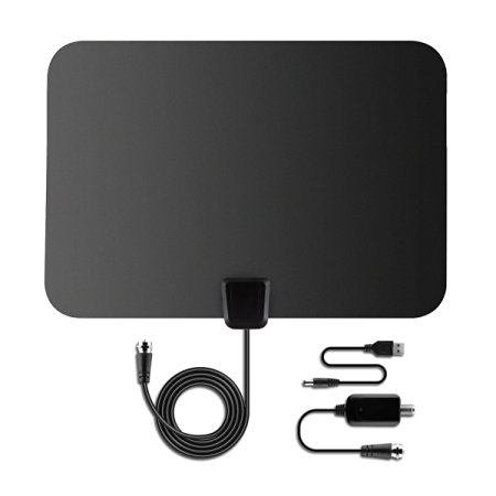 Indoor TV Antenna,Rongyuxuan 50Miles Digital TV Antenna Detachable With Amplifier Signal Booster for UHF VHF PowerSupply - 13ft Coaxial Cable