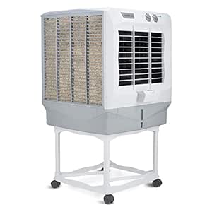 Symphony JUMBO 65 DB Desert Air Cooler 61-litres, with Trolley, Powerful Double Blower, Fully Closable Louvers, 3-Side Cooling Pads (Grey)