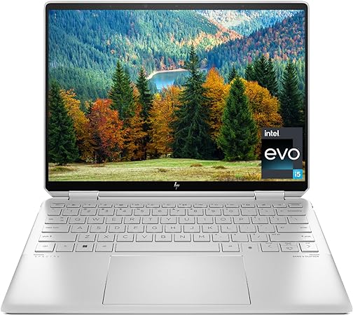 HP Spectre x360 14 Convertible Laptop, Intel Evo Powered by 12th Gen Intel Core i5-1235U, 16 GB RAM, 512 GB SSD, 13.5-Inch WUXGA  Touch Display, Windows 11 Home, Silver, 14-ef0010ca, 2022 (378W6UA)