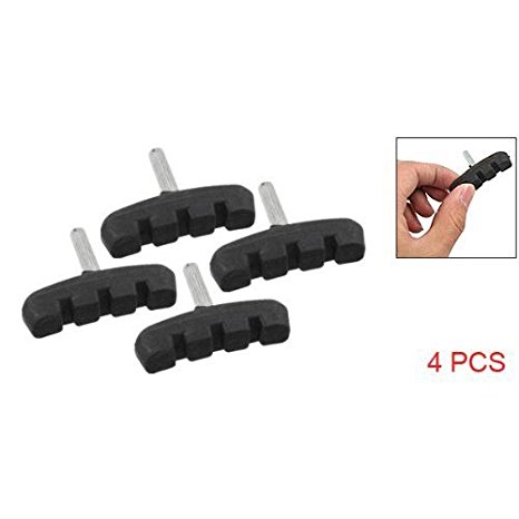 TOOGOO(R) 2 Pair of Bicycle Bike Rubber Replacement Brake Pads Black