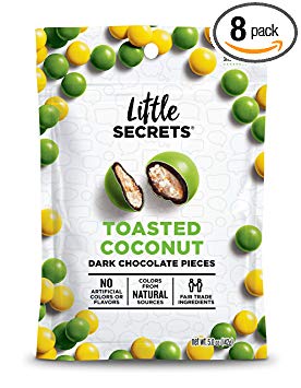 Little Secrets All Natural Fair Trade Gourmet Chocolate Candy - Dark Chocolate Toasted Coconut {5 oz, 1 Count} - The World's Most Unbelievably Delicious Chocolate Candies
