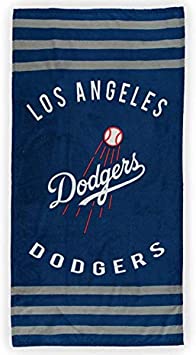 The Northwest Company MLB Los Angeles Dodgers Striped Beach Towel, 30 x 60-inches