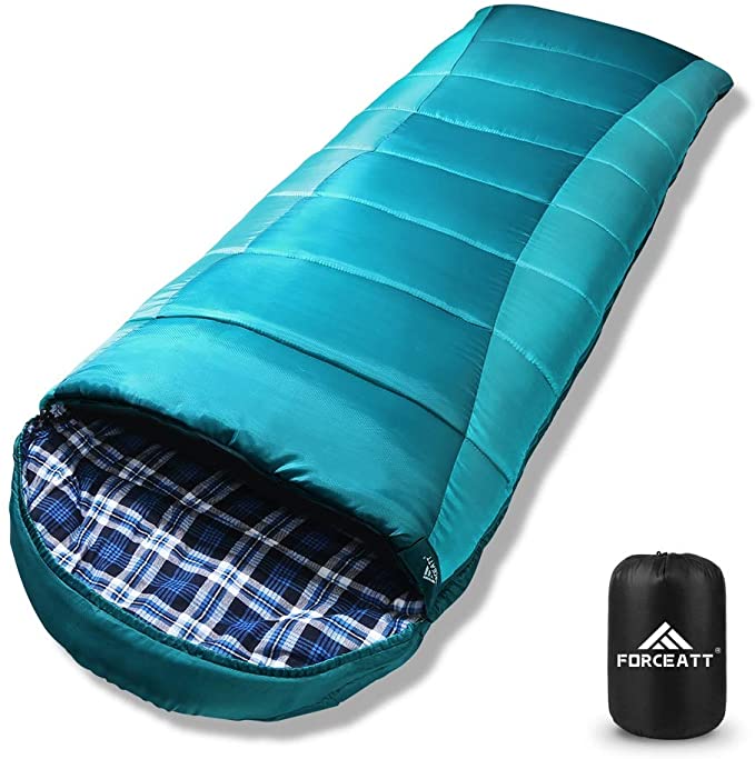 Forceatt Sleeping Bag for Camping in 3-4 Season （-10℃ to 18℃.） 丨 Lightweight，Waterproof and Warm for Adults & Kids丨 Backpacking,Camping, Hiking and Traveling