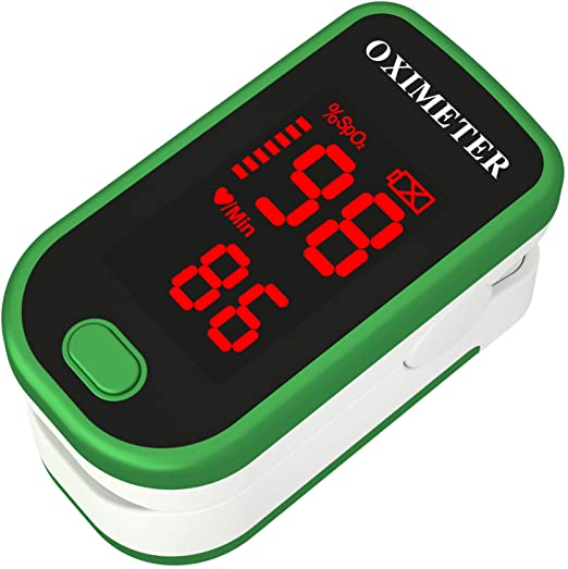 Pulse Oximeter, Pulse Oximeter Fingertip Blood Saturation Oxygen Sensor with with LED Display Portable SpO2 PR Monitor for Oxygen