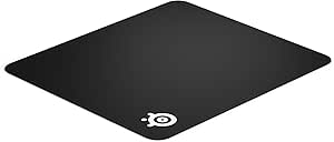 SteelSeries QcK  - Tapis de souris de jeu - Base en tissu antidérapant avec support en caoutchouc Noir (450 mm x 400 mm x 2 mm) | Grande