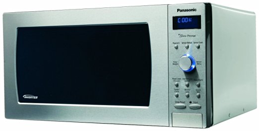 Panasonic NN-SD997S Genius "Prestige" 2.2 cuft 1250-Watt Sensor Microwave with Inverter Technology & Blue Readout, Stainless Steel