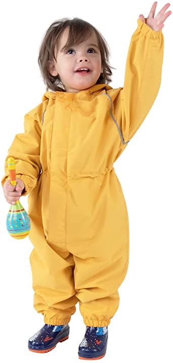 JAN & JUL Cozy-Dry Waterproof Fleece-Lined Rain Suit One-Piece for Baby & Toddler
