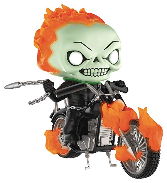 Funko Pop! Rides: Marvel Classic Ghost Rider with Bike (Glow in The Dark Version) Vinyl Figure