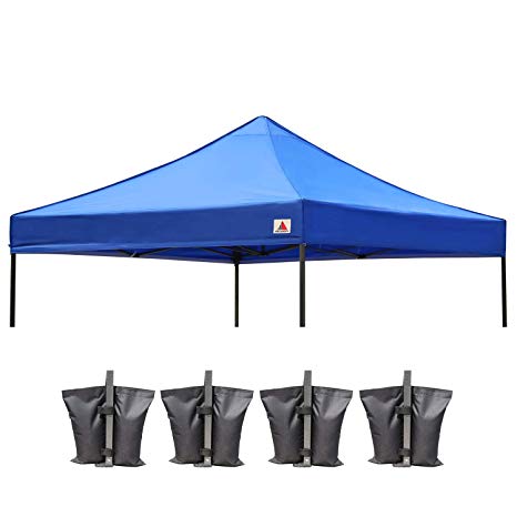ABCCANOPY Replacement Top Cover 100% Waterproof (18+ Colors) 10x10 Pop Up Canopy Tent Top, Bonus 4 x Weight Bags (Royal Blue)