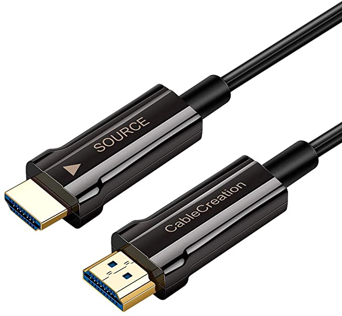 CableCreation Fiber Optic HDMI 2.1V Cable,HDMI A Male to HDMI A Male High Speed 48Gbps,Support 8k/60hz,4K/120Hz,eARC,HDR,3D for Laptop,Blu-ray Player,PS4,Xbox,HDTV,Projector 12m