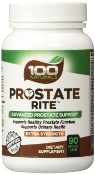 100 Naturals Prostate Rite Advanced Prostate Supplement for Healthy Urinary and Prostate Function Proprietary Formula with 30 Plus Ingredients Including Powerful Natural DHT Blockers Saw Palmetto Beta-sitosterol Lycopene Uva Ursi Extract Stinging Nettle and Important Minerals Zinc Selenium and Copper The Most Comprehensive Prostate Supplement 100 Satisfaction Guarantee
