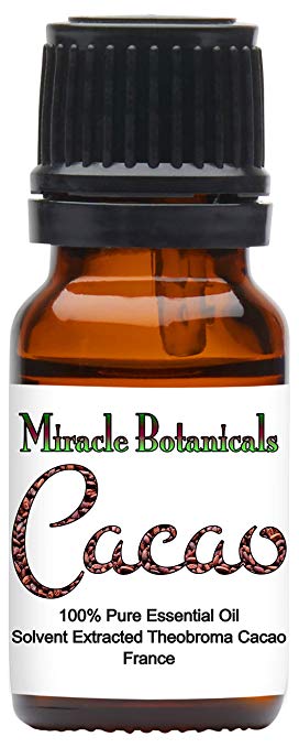 Miracle Botanicals Cacao Absolute Oil - Hexane Free Extraction - 100% Pure Theobroma Cacao - 5ml, 10ml, or 30ml Sizes - Therapeutic Grade - 10ml