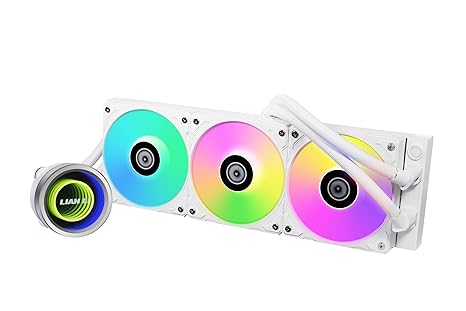 Lian Li GA2T36W Galahad II Trinity 360 AIO CPU Liquid Cooler 360mm - ARGB Daisy-chainable Radiator Fans - Intel® LGA 1700, 1200, 115X, AMD® AM5/AM4 Sockets - White