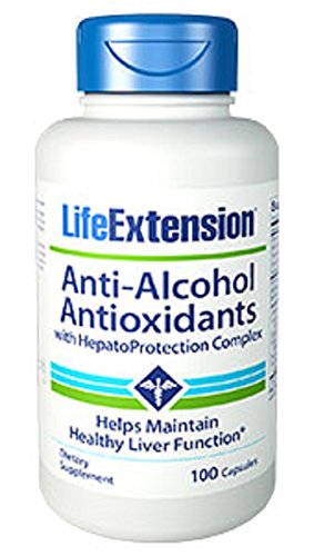 Life Extension Anti-Alcohol Antioxidant Capsules 100-Count