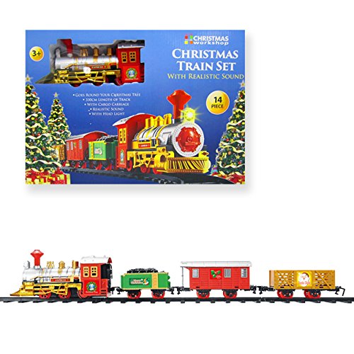 The Christmas Workshop Benross 81010 Battery Operated Christmas Train Set with Light and Sound