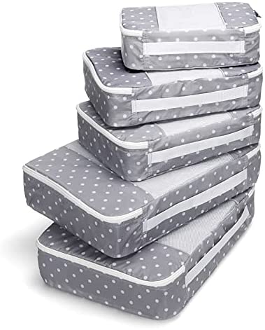 TravelWise Packing Cubes, White Dots, Set