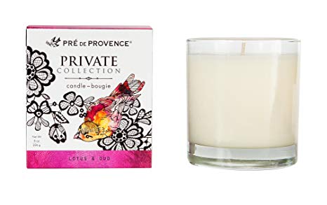 Pre de Provence Private Collection Candle, Lotus & Oud, 8 Ounce