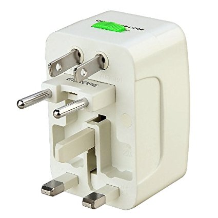 eForCity 1852819 Universal World Wide Travel Charger Adapter Plug, White