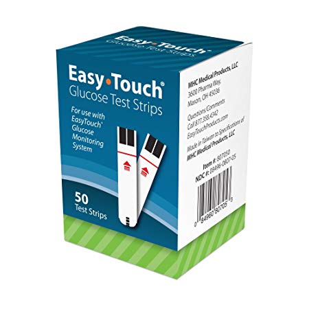 EasyTouch Glucose Test Strips - (50 per box)