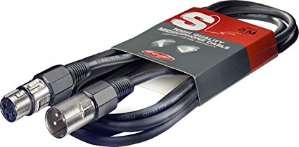 Stagg 3m High Quality XLR to XLR Plug Microphone Cable