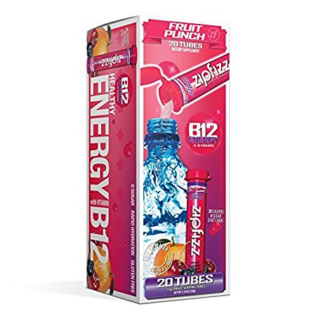 Zipfizz Healthy Energy Drink Mix, Fruit Punch, 20 Count