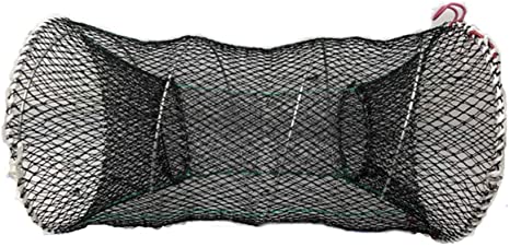 Pogah Folding Fish Trap | Fishing Net | Collapsible Cast Mesh Landing Bait Net for Crab Shrimp Minnow Crawfish Catfish