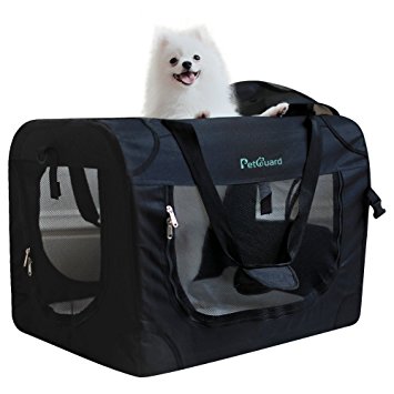 Pet Carrier Soft Sided Cage Travel Tote Sherpa with Steel Frame for Small Dogs and Cats