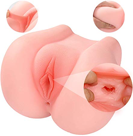 Male masturbator Sex Doll Pussy Ass,3D Realistic Silicone Masturbation Ass Lifelike Vagina and Anal Dual Ends Masturbators Adult Sex Toys for Men