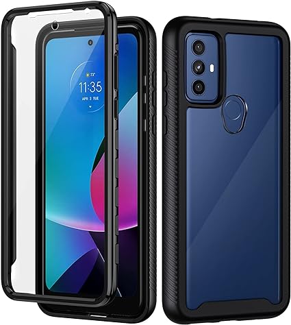 seacosmo for Moto G Play 2023 Case: Moto G Power 2022 Case & Moto G Pure Case, Dual Layer Heavy Duty Shockproof Protective Motorola Moto G Play 2023 Case with Built-in Screen Protector